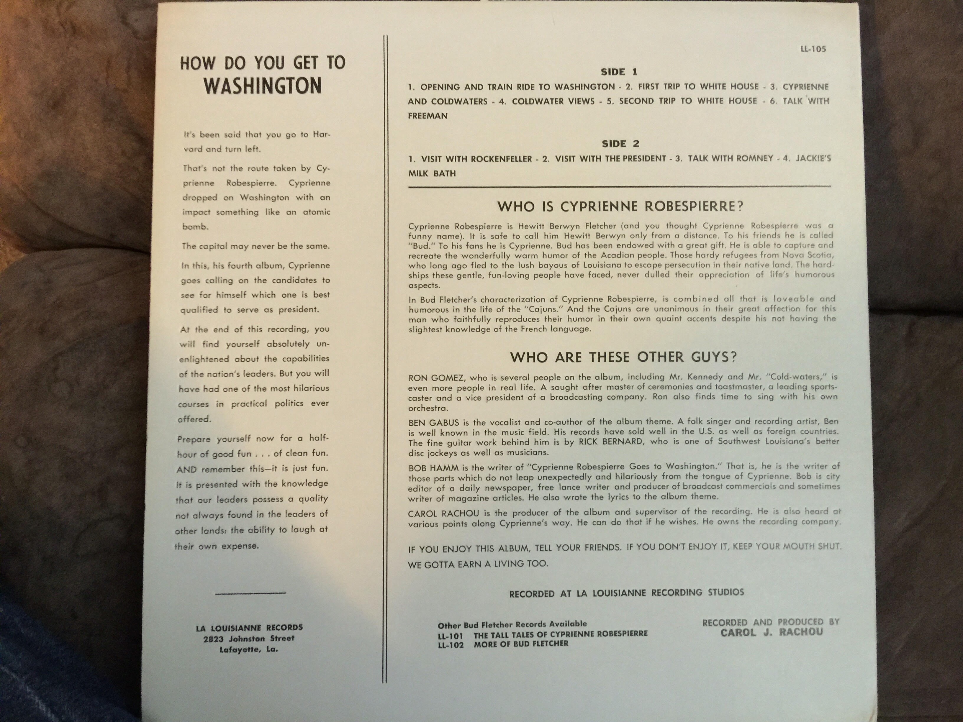 Back cover with credits